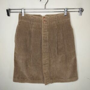 Eddie Bauer Vintage Corduroy Skirt Pleated Pockets